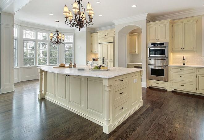 shiny laminate floors in a modern living room in Cascade